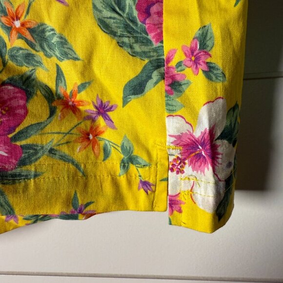 Ralph Ralph Lauren Yellow Floral Shorts Sz 12 - Picture 6 of 9